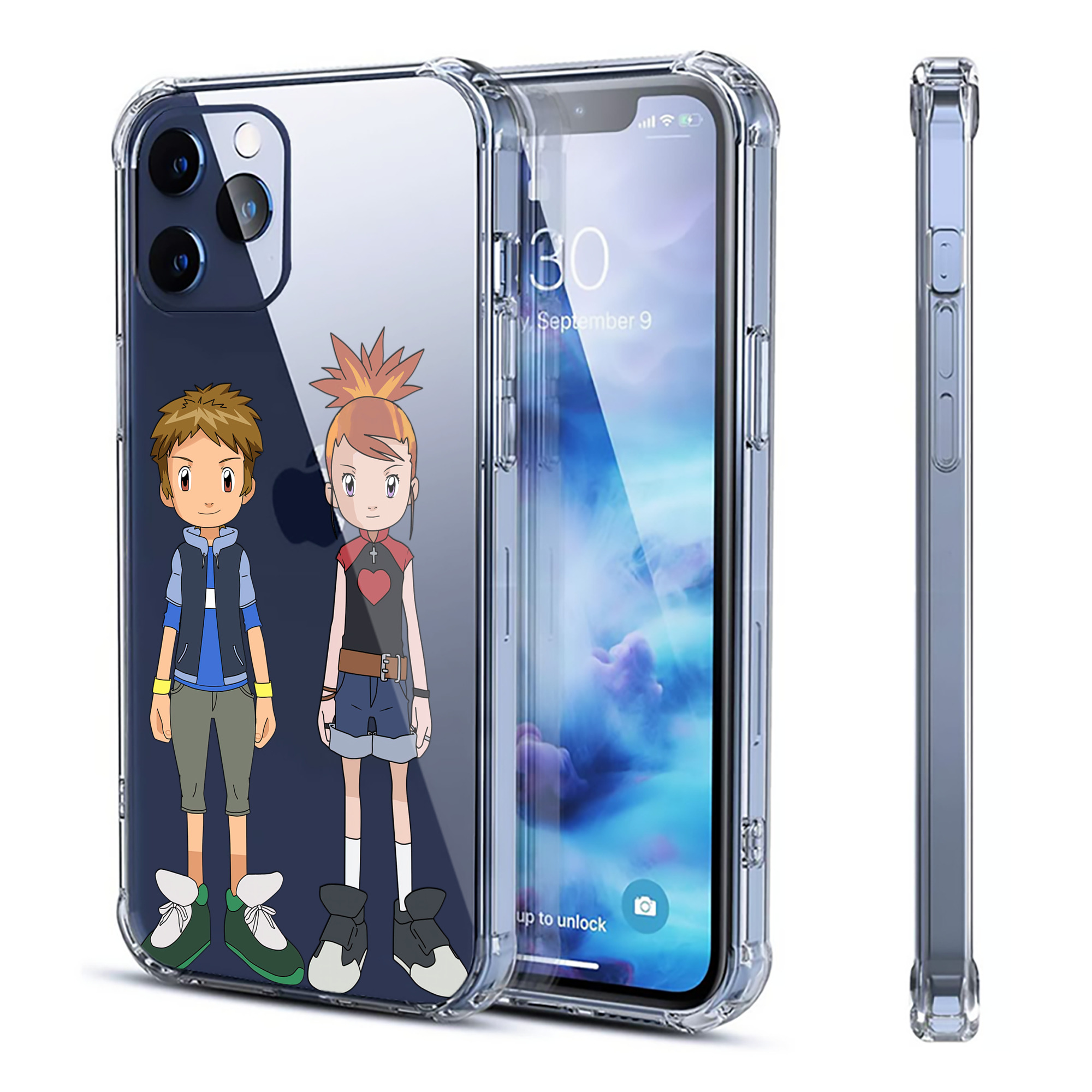 （画像用） Digimon デジタルモンスター/デジモン 【iPhone 12シリーズ対応】透明スマホケース（クリアソフトケース）